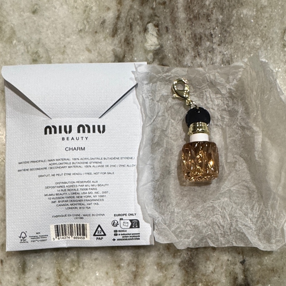 Miu Miu Gold and Black Charm